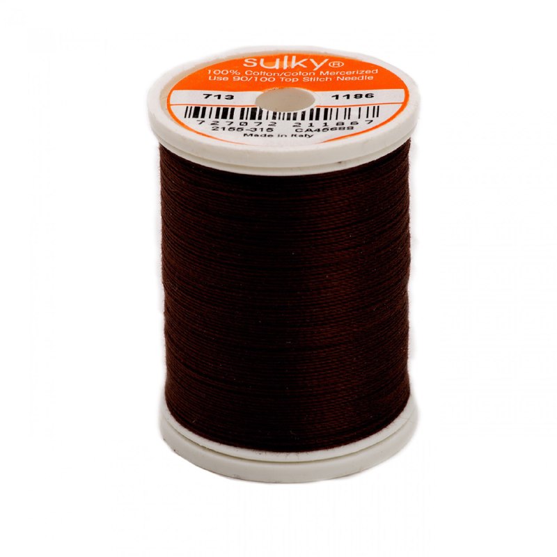 12 Wt Cotton Thread 330yds Sable Brown 1186