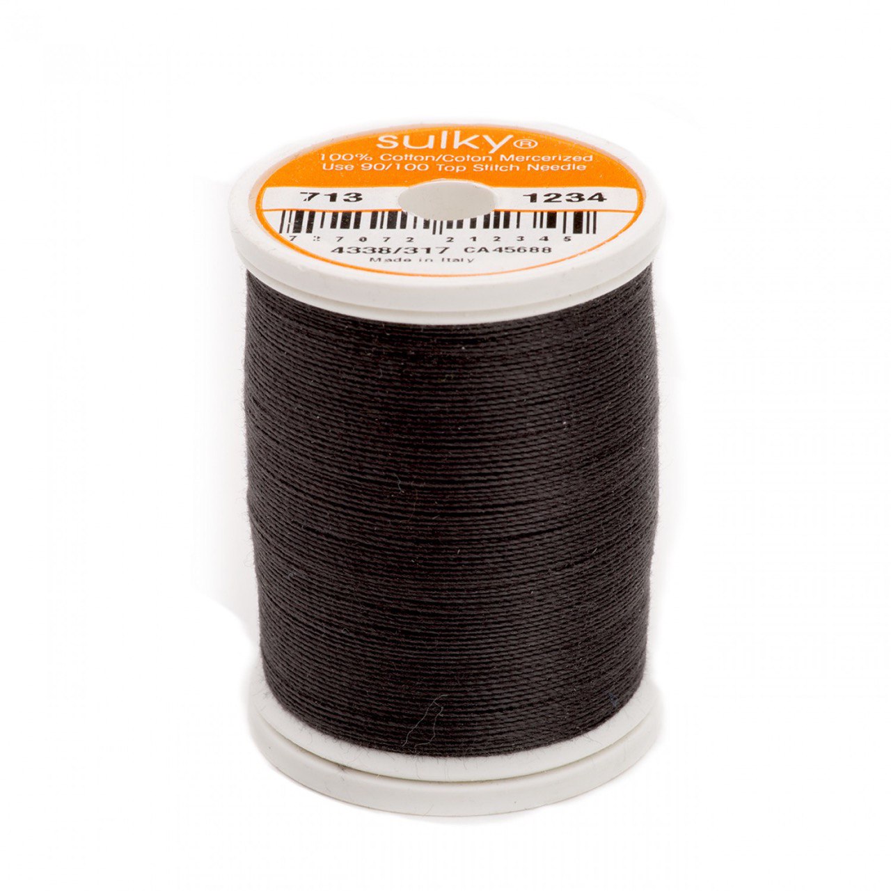 12 Wt Cotton Thread 330yds Almost Black 1234