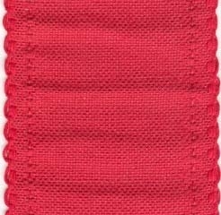24 Count Red w/ Scalloped Border Linen Banding 5x36