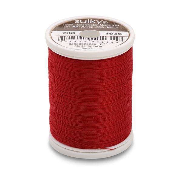 30 Wt Cotton Thread 500yds Dark Burgundy 1035