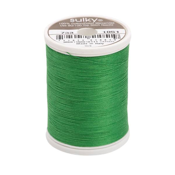 30 Wt Cotton Thread 500yds Christmas Green 1051