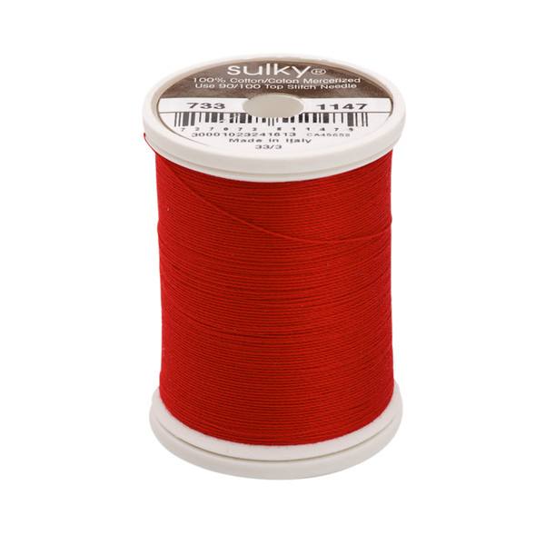 30 Wt Cotton Thread 500yds Christmas Red 1147