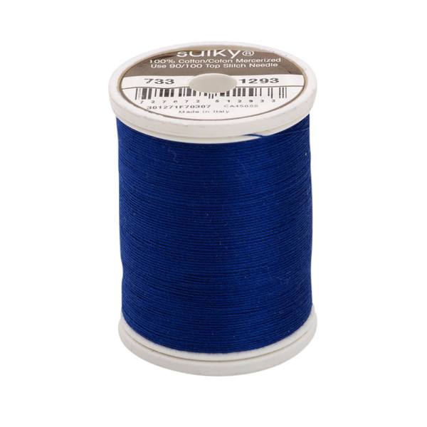 30 Wt Cotton Thread 500yds Deep Nassau Blue 1293