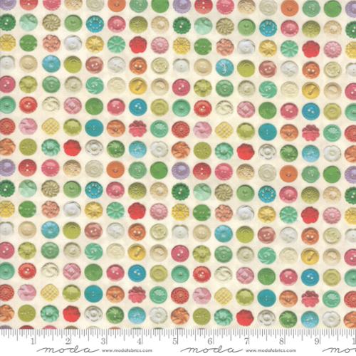 Flea Market Mix Parchment - Bakelite Buttons - Quilt Fabric
