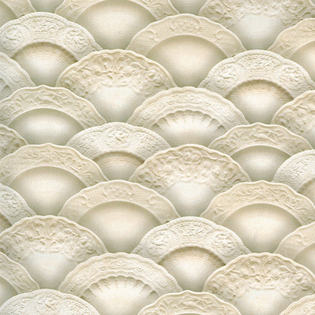 Flea Market Fresh Parchment - Plates - Quilt Fabric