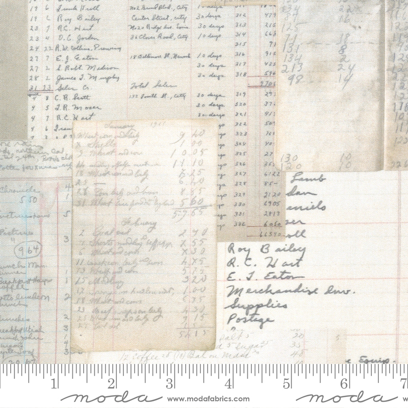 Flea Market Fresh Parchment - Ledgers - Quilt Fabric