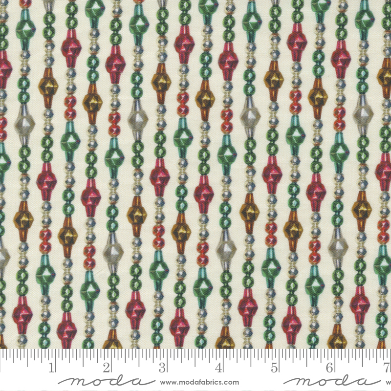 Christmas Faire Cream - Glass Garland - Quilt Fabric