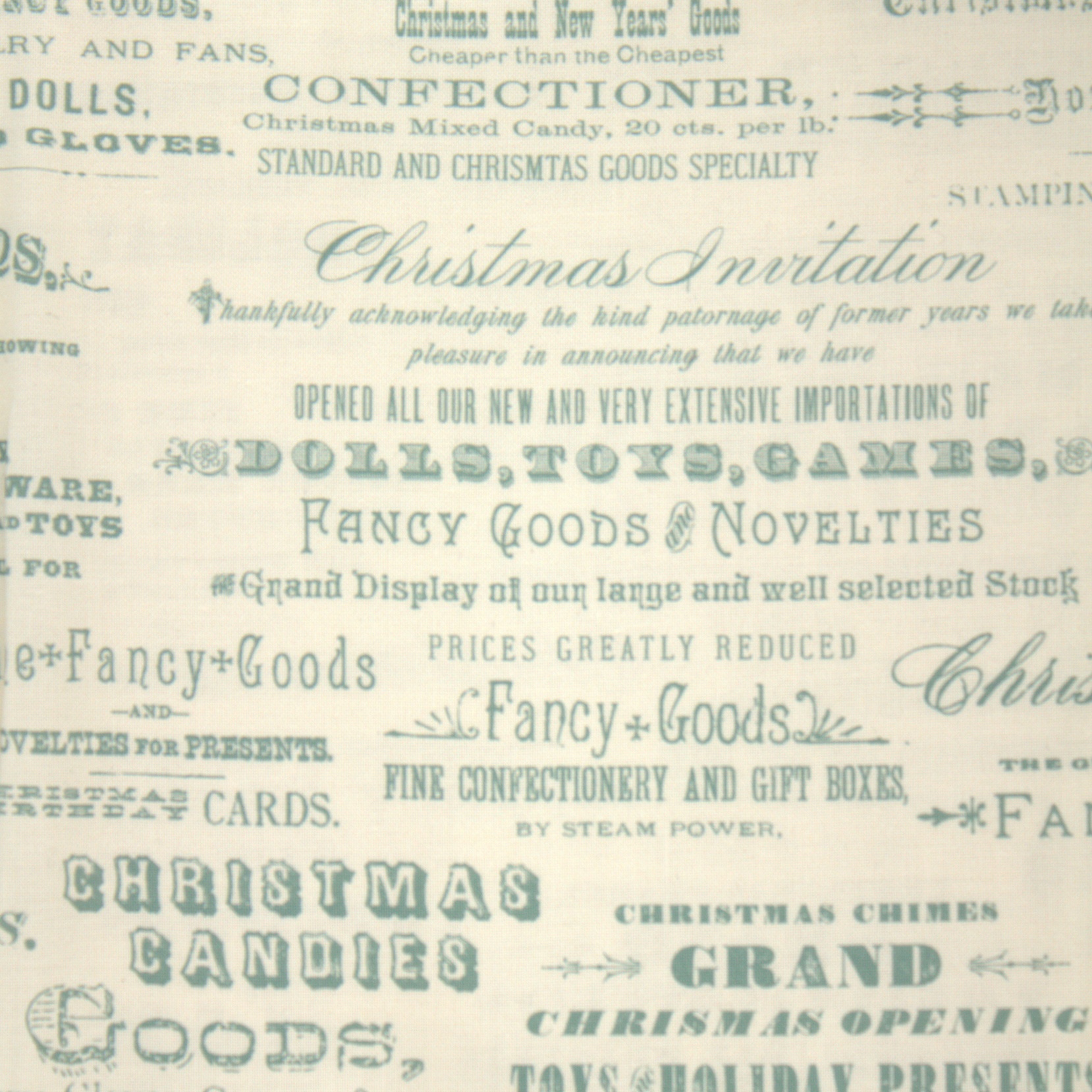 Christmas Faire Cream Composed - Quilt Fabric