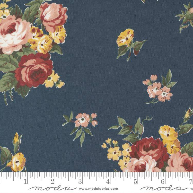Junk Journal Midnight - Flowers Vintage - Quilt Fabric