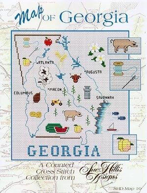 Georgia Map - Cross Stitch Pattern