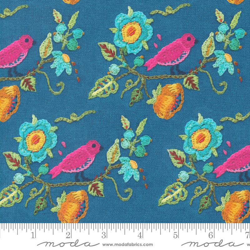 Vintage Soul Birds - Horizon - Quilt Fabric