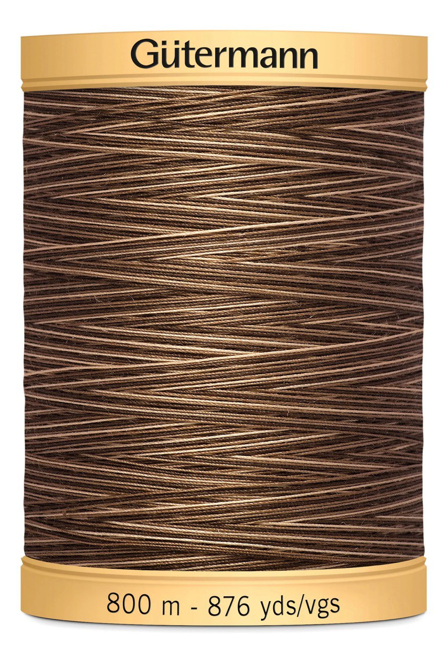 Variegated Cotton Thread 800m Brown Sugar and Cinnamon 9948