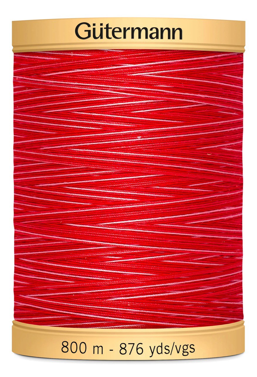 Variegated Cotton Thread 800m Ruby Red 9973
