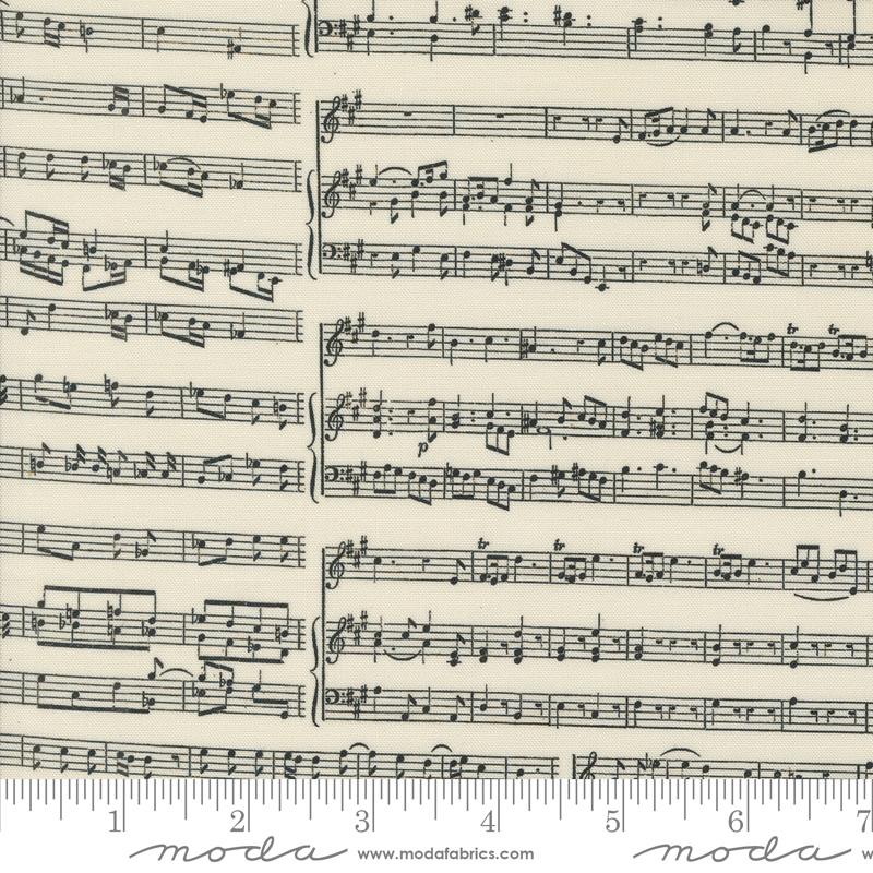 Sable & Swan Sheet Music - Ecru - Quilt Fabric