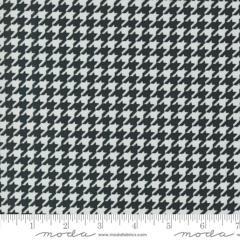 Sable & Swan Houndstooth - Ebony Porcelain - Fabric