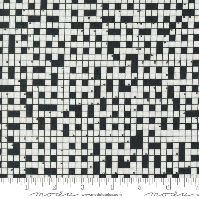 Sable & Swan Crossword - Ebony Porcelain - Quilt Fabric