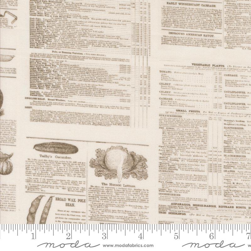 Farm And Garden Newspaper - Milk - Quilt Fabric