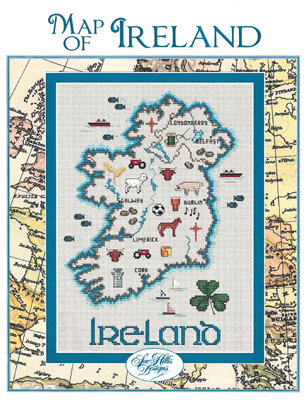 Ireland Map - Cross Stitch Pattern