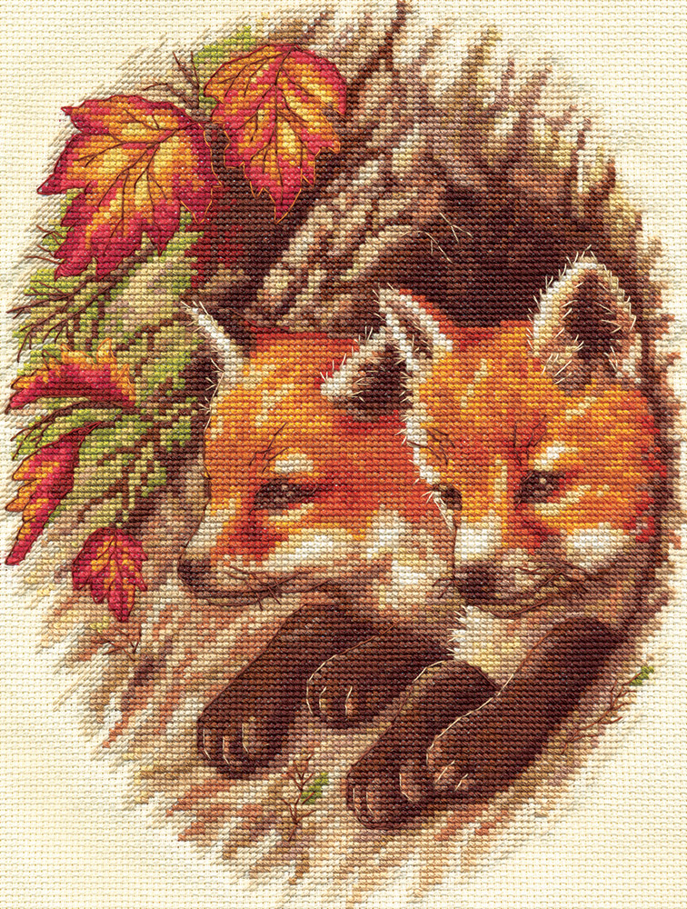 Fox Cubs - Cross Stitch Kit