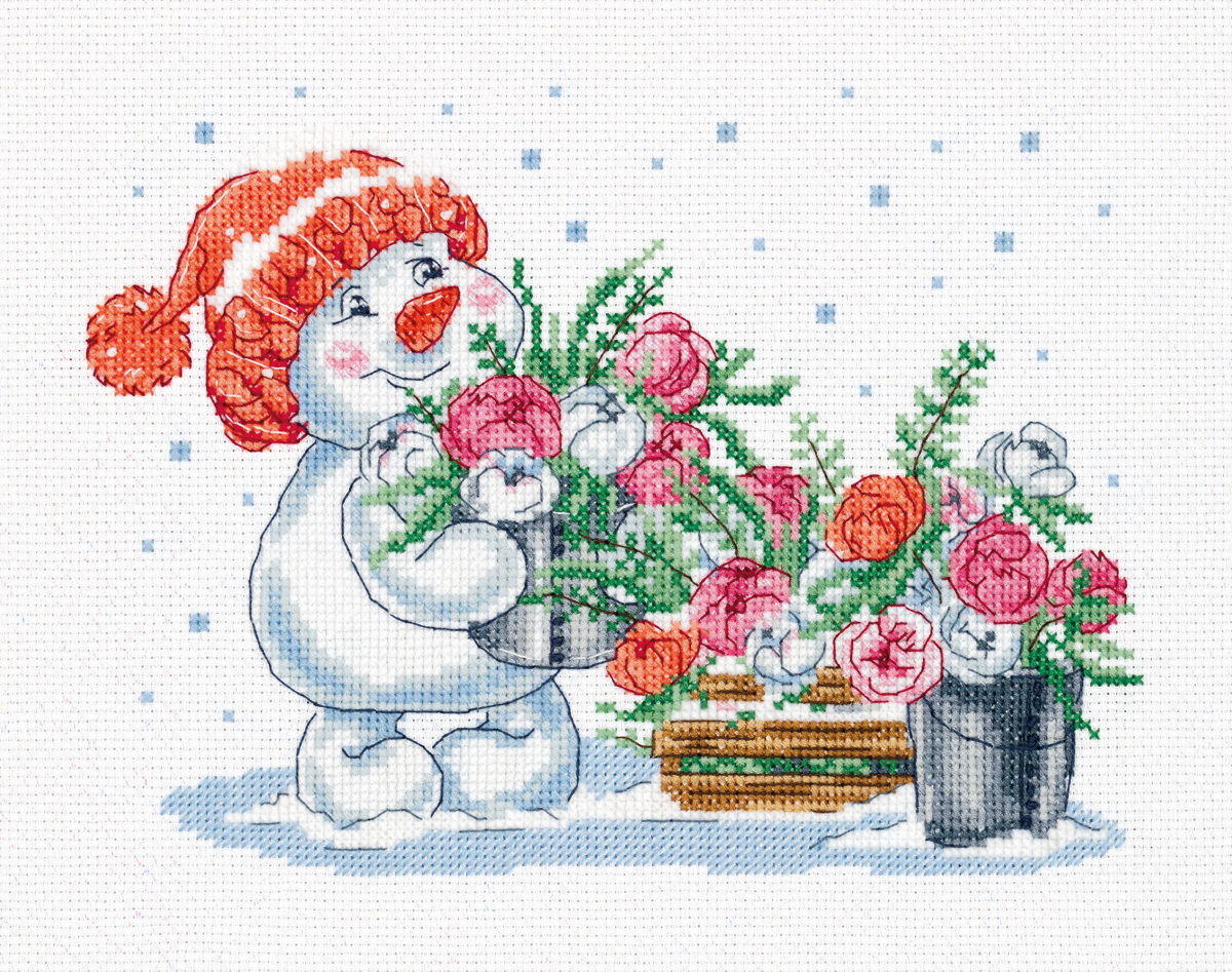 Pink Winter - Cross Stitch Kit