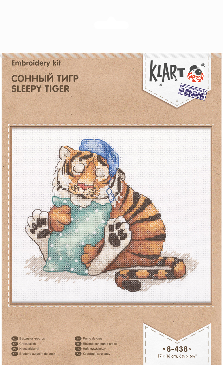Sleepy Tiger - Cross Stitch Kit