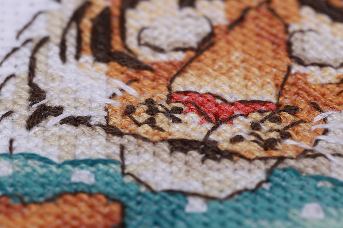 Sleepy Tiger - Cross Stitch Kit
