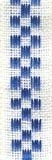 27 Ct. Antique White/Blue Checkers Ribbon Banding 0.7x1in
