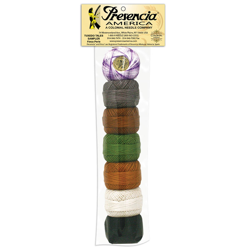 Tuxedo Perle Cotton Thread SZ12 Sampler Pack, zoomed in. Select this picture to zoom back out.