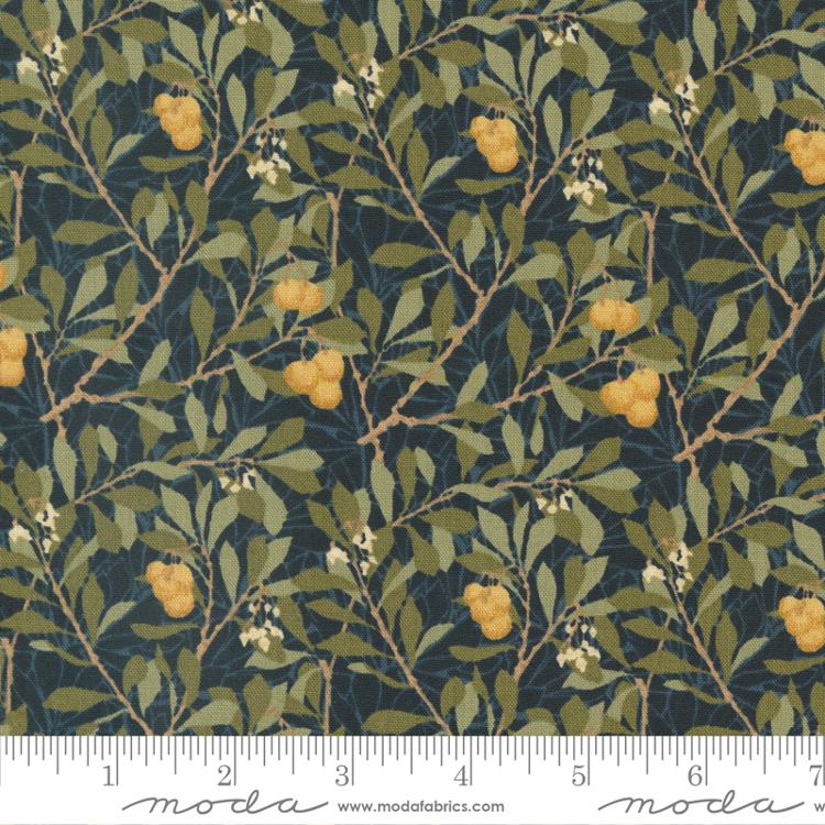 Morris Meadow Damask Black - Arbutus Blenders - Quilt Fabric