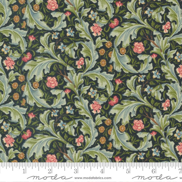 Morris Meadow Damask Black - Quilt Fabric