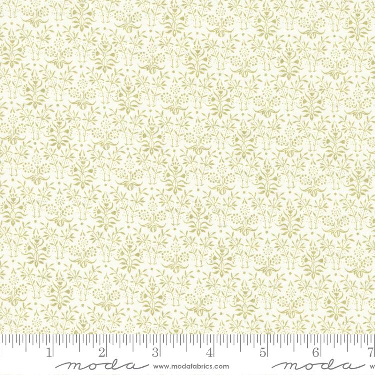 Morris Meadow Porcelain - Bookbinding Damask - Quilt Fabric