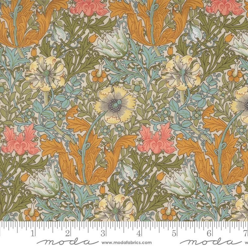 Morris Manor Flowers - Porcelain - Quilt Fabric