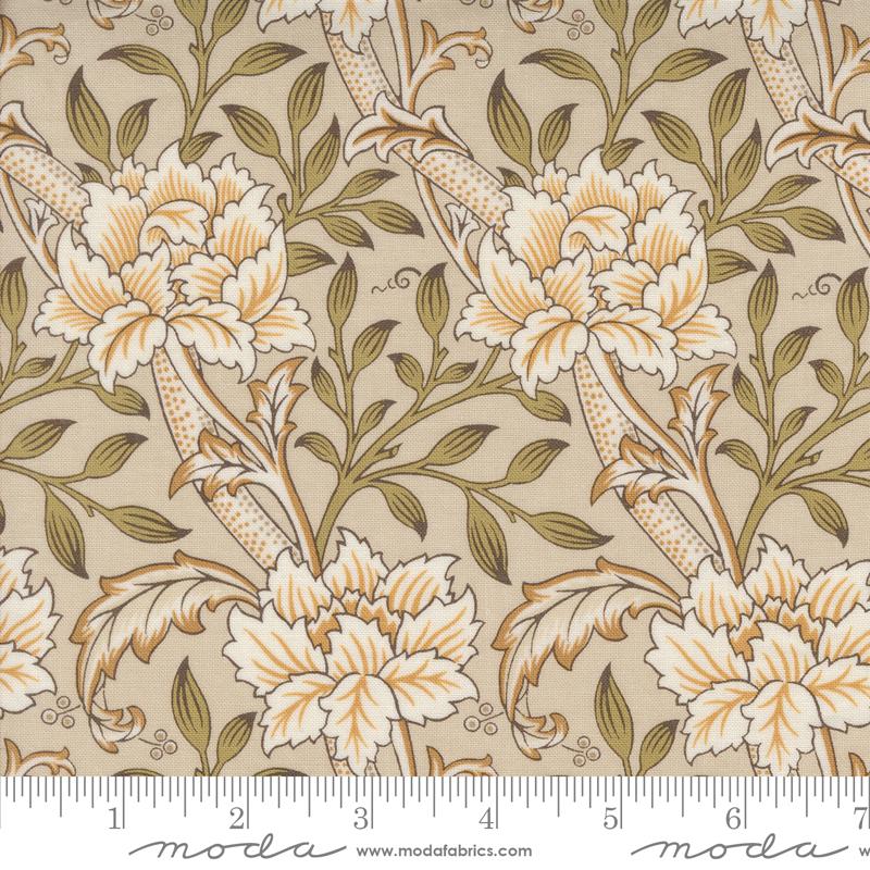 Morris Manor Flowers - Porcelain - Quilt Fabric
