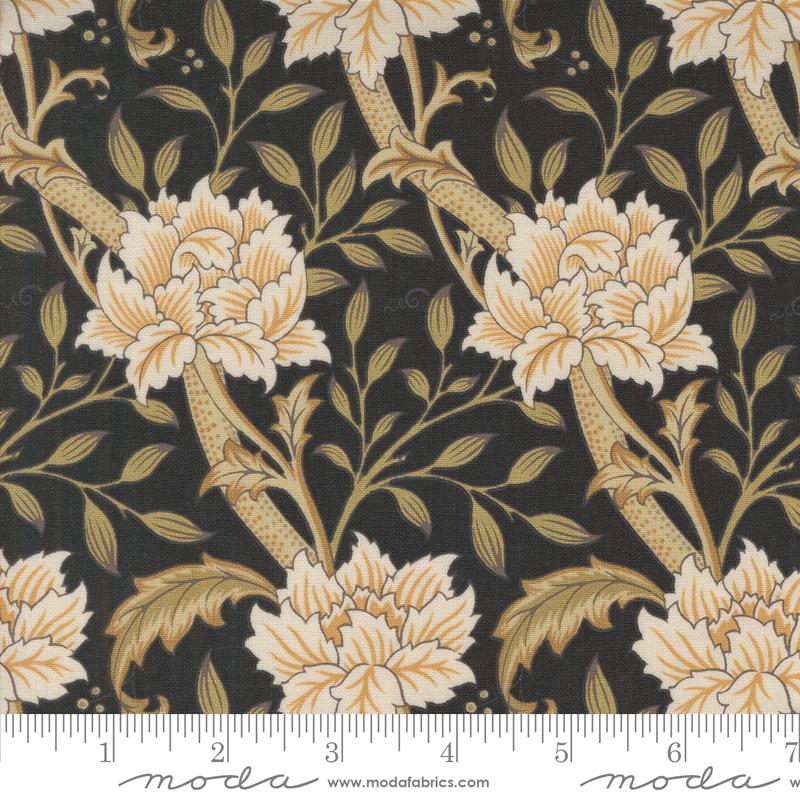 Morris Manor Flowers - Ebony - Quilt Fabric