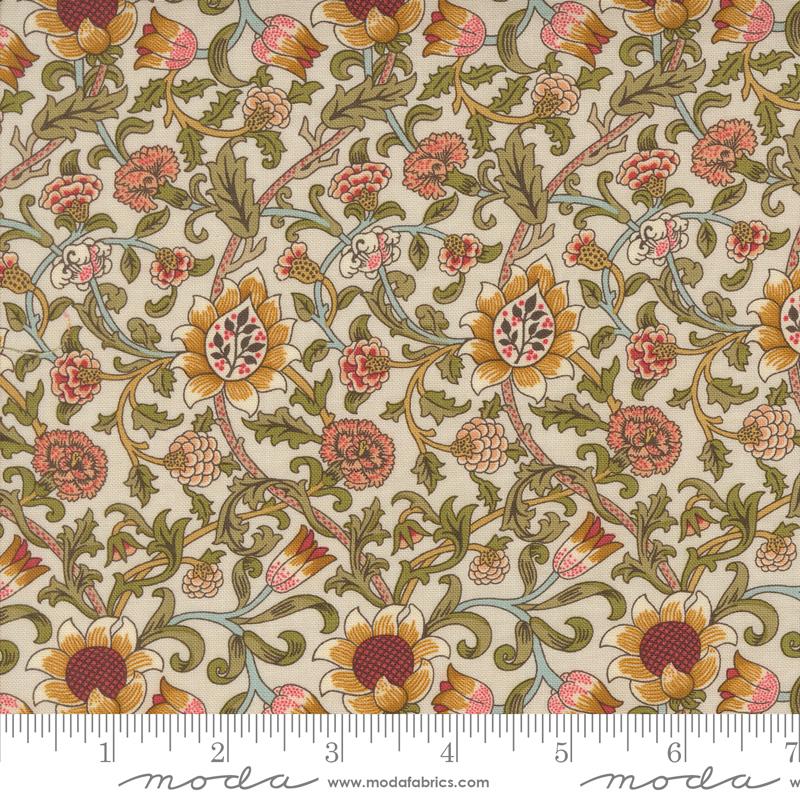 Morris Manor Sunflowers - Porcelain - Quilt Fabric