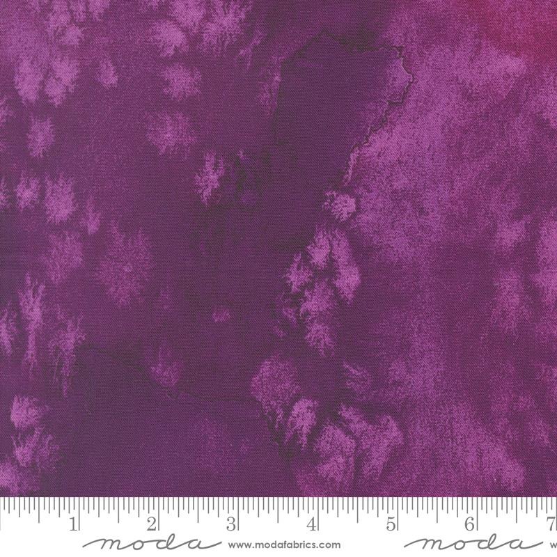 Fleur The Love Flow Plum - Quilt Fabric, zoomed in. Select this picture to zoom back out.