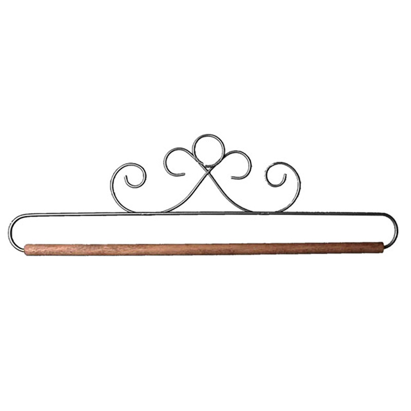 Fabric Hanger - French Curls Holder 12" Grey