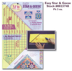 Easy Star And Geese Acrylic Ruler , zoomed in. Select this picture to zoom back out.