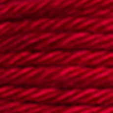 DMC Soft Matte Cotton Thread - 2103 Metallic Carmine Red, zoomed in. Select this picture to zoom back out.