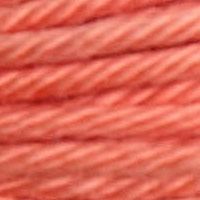 DMC Soft Matte Cotton Thread - 2161 Hot Peach, zoomed in. Select this picture to zoom back out.