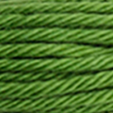 DMC Soft Matte Cotton Thread - 2469 Golden Moss Green, zoomed in. Select this picture to zoom back out.