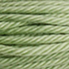 DMC Soft Matte Cotton Thread - 2472 Scallion Green, zoomed in. Select this picture to zoom back out.