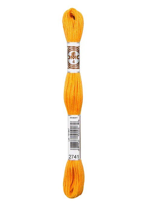 DMC Soft Matte Cotton Thread - 2741 Medium Tangerine