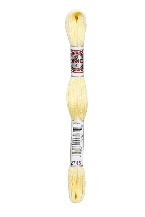 DMC Soft Matte Cotton Thread - 2745 Light Pale Yellow