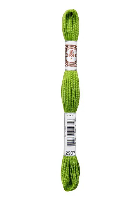 DMC Soft Matte Cotton Thread - 2907 Light Parrot Green