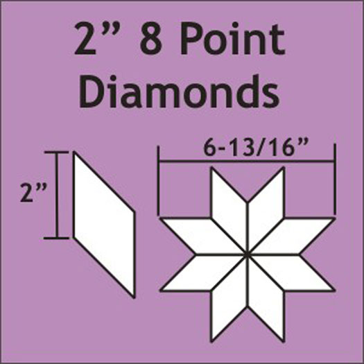 2" 8-Point Diamonds for Paper Piecing
