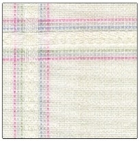 14 Count White with Pink-Blue-Green Fabric Angelica 13x18