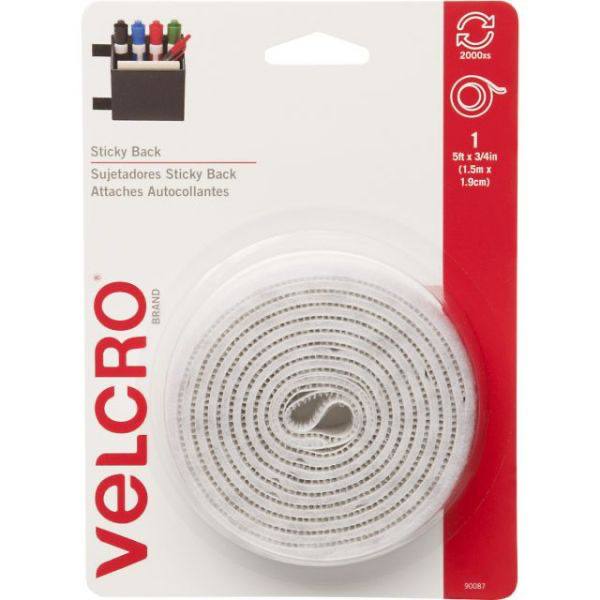 5' x 3/4" Sticky Back White
