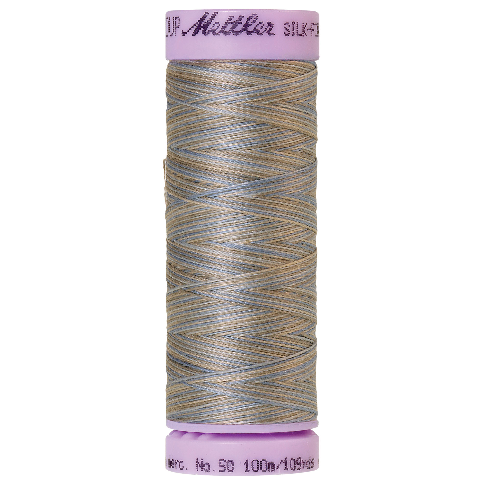 Silk Finish Thread Multicolor Silvery Blues 9843