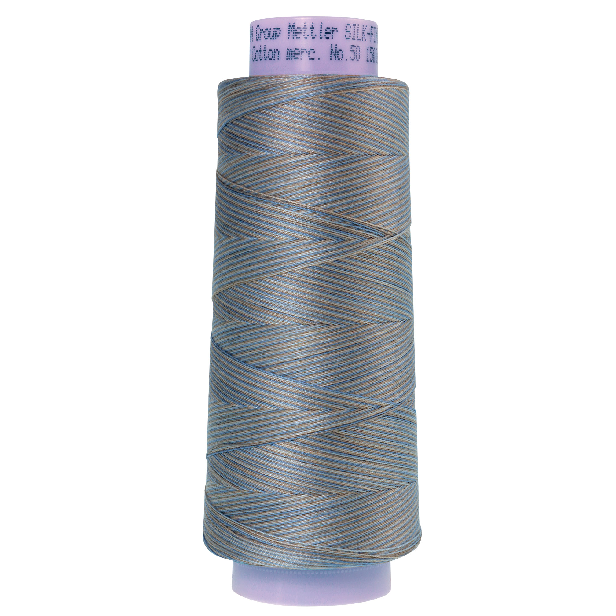 Silk Finish Thread Multicolor Silvery Blues 9843